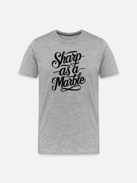Sharp as a Marble - Men's Premium Organic T-Shirt - heather grey