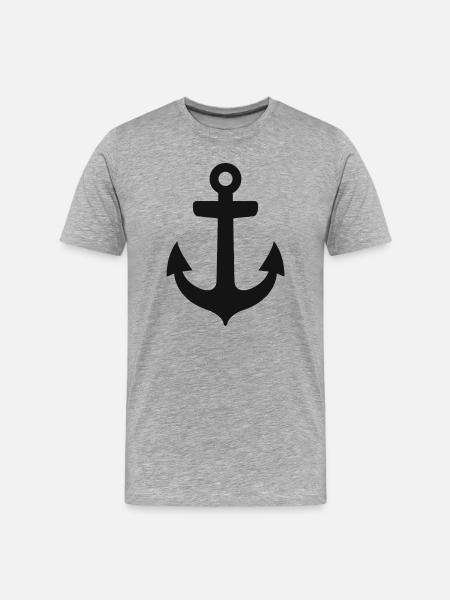 Anchor - Men's Premium Organic T-Shirt - heather grey