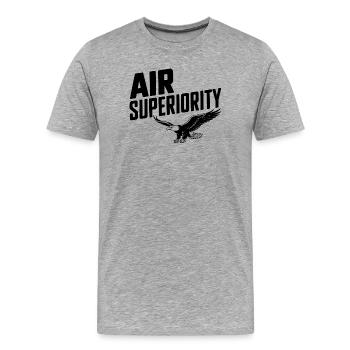 Air Superiority - Men's Premium Organic T-Shirt - heather grey - Front - Damien (186cm)