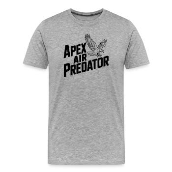 Apex Air Predator - Men's Premium Organic T-Shirt - heather grey - Front - Damien (186cm)