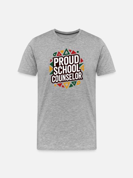 Proud School Counselor Appreciation Design - Men's Premium Organic T-Shirt - heather grey