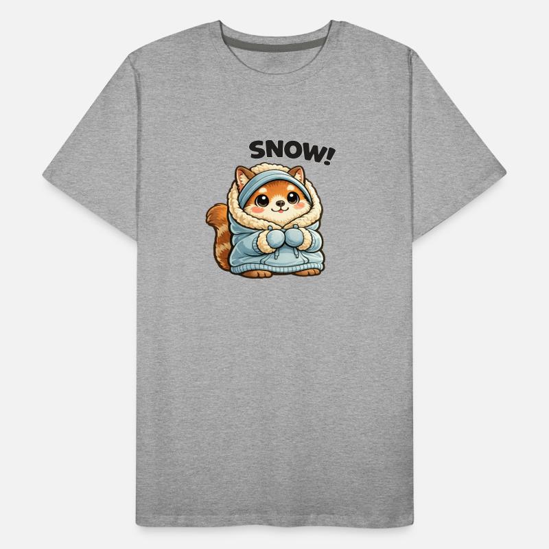 Renard en pull d’hiver T-shirt bio Premium Homme