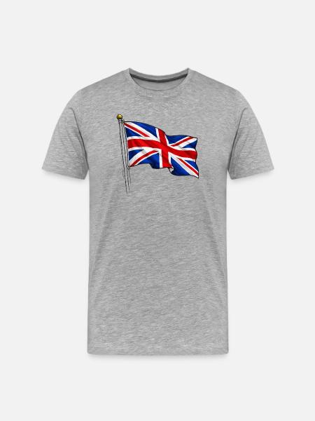 Great Britain England Flag - Men's Premium Organic T-Shirt - heather grey