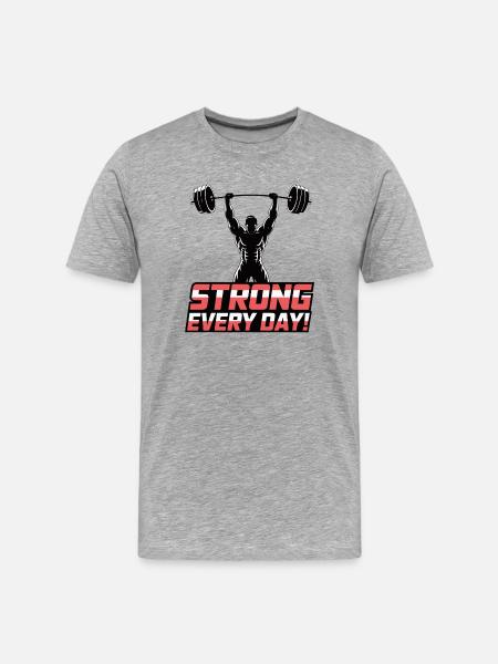 Everyday Strength Lift - Men's Premium Organic T-Shirt - heather grey