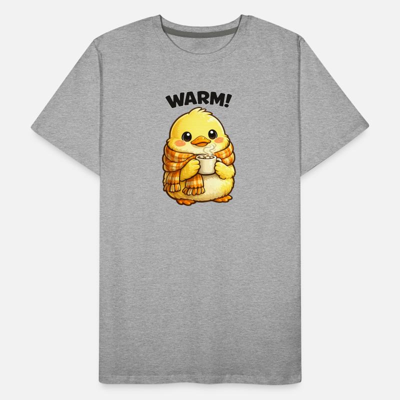 Poussin plus chaud avec écharpe T-shirt bio Premium Homme