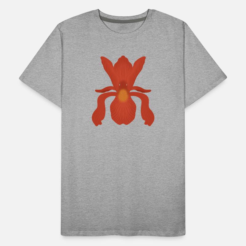 Crimson Iris Flame Men's Premium Organic T-Shirt
