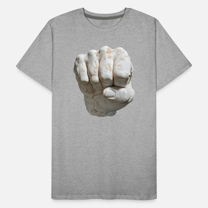 Feste Faust Marmorlook Männer Premium Bio T-Shirt