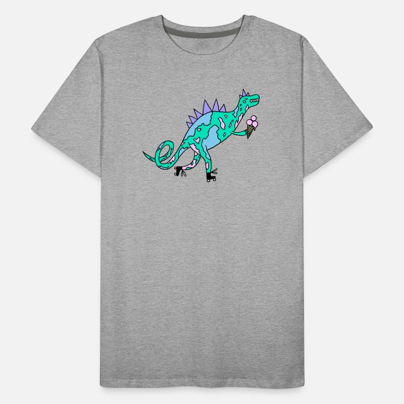 Rollerskates_Dino Männer Premium Bio T-Shirt