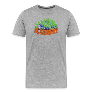 Myrtille - T-shirt bio Premium Homme - gris chiné - Devant - Damien (186cm)