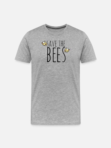 Save the Bees Bee Conservation - Men's Premium Organic T-Shirt - heather grey
