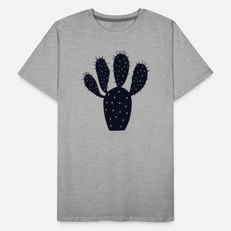 Mitternachtskaktus-Silhouette Männer Premium Bio T-Shirt