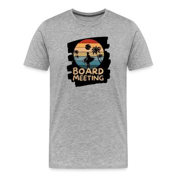 Surfing Board Meeting - Men's Premium Organic T-Shirt - heather grey - Front - Damien (186cm)