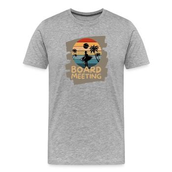 Surfing Board Meeting - Men's Premium Organic T-Shirt - heather grey - Front - Damien (186cm)