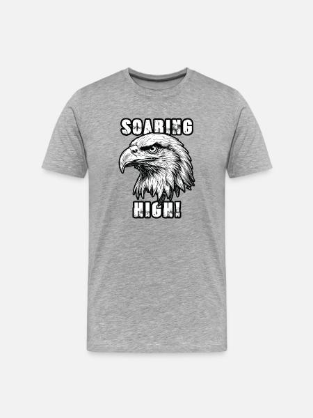 Golden Eagle Soaring High Liberty - Men's Premium Organic T-Shirt - heather grey