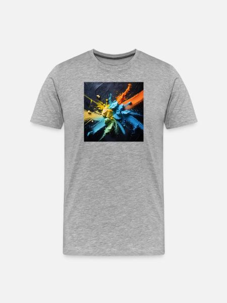 Rainbow dust explosion - Men's Premium Organic T-Shirt - heather grey