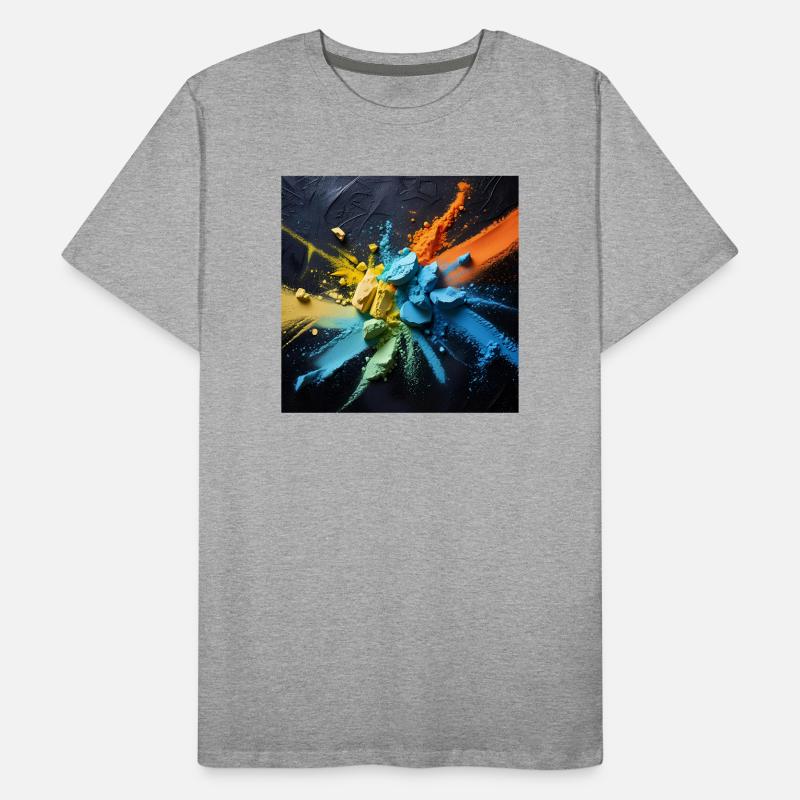 Explosion de poussière arc-en-ciel T-shirt bio Premium Homme