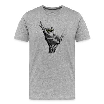 Chill Koala - T-shirt bio Premium Homme - gris chiné - Devant - Damien (186cm)