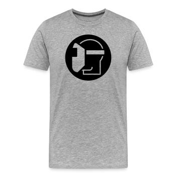 Welding helmet, welder, welding specialist - Men's Premium Organic T-Shirt - heather grey - Front - Damien (186cm)