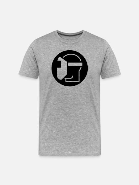 Schweißhelm, Schweißer, Schweißfachmann - Männer Premium Bio T-Shirt - Grau meliert