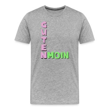 Good morning - Men's Premium Organic T-Shirt - heather grey - Front - Damien (186cm)