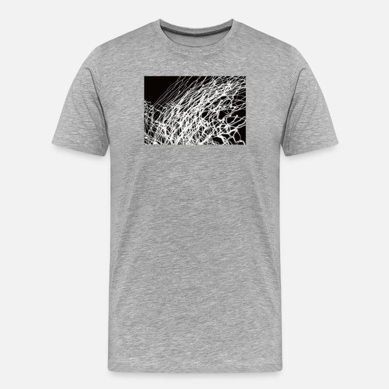 Lichtspiele 3 - Männer Premium Bio T-Shirt - Grau meliert