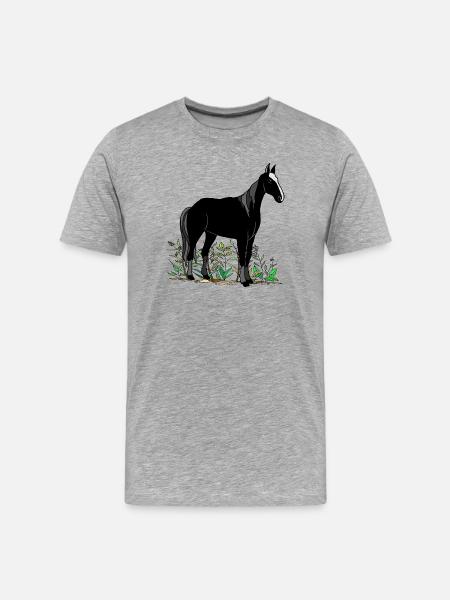 Cheval - T-shirt bio Premium Homme - gris chiné