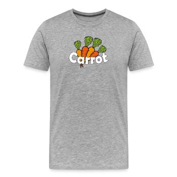CAROTTE - T-shirt bio Premium Homme - gris chiné - Devant - Damien (186cm)
