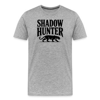 Shadow Hunter - Men's Premium Organic T-Shirt - heather grey - Front - Damien (186cm)