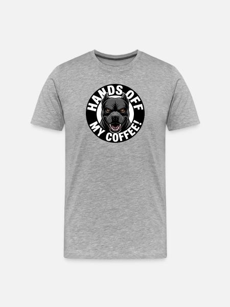 Lâche mon café - T-shirt bio Premium Homme - gris chiné