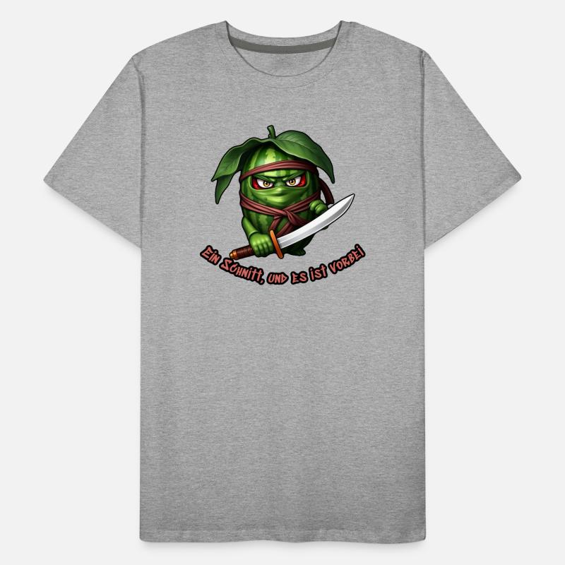 Ninja pastèque avec l’épée T-shirt bio Premium Homme