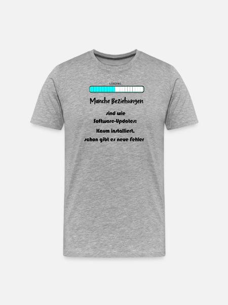 Progress Bar Blue Pattern - Men's Premium Organic T-Shirt - heather grey