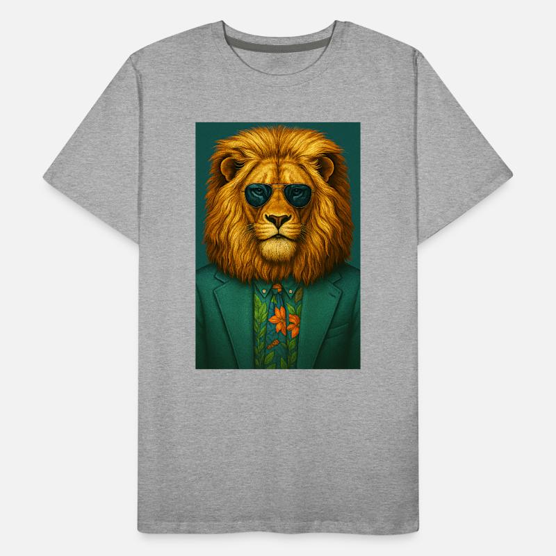 Eleganter und feiner Löwe Männer Premium Bio T-Shirt