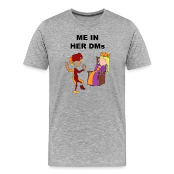 Perfect shirt for the first date - Men's Premium Organic T-Shirt - heather grey - Front - Damien (186cm)