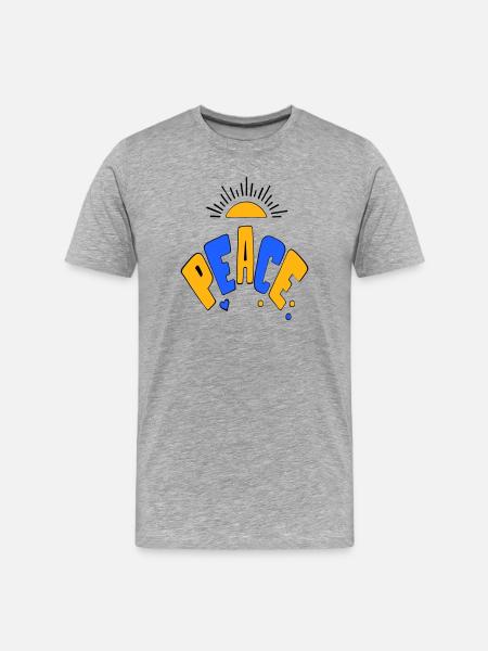 Peace - Men's Premium Organic T-Shirt - heather grey