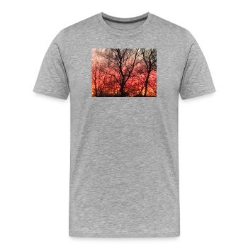sunset - Men's Premium Organic T-Shirt - heather grey - Front - Damien (186cm)