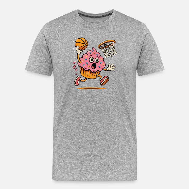 Cupcake Dunkheld - Männer Premium Bio T-Shirt - Grau meliert