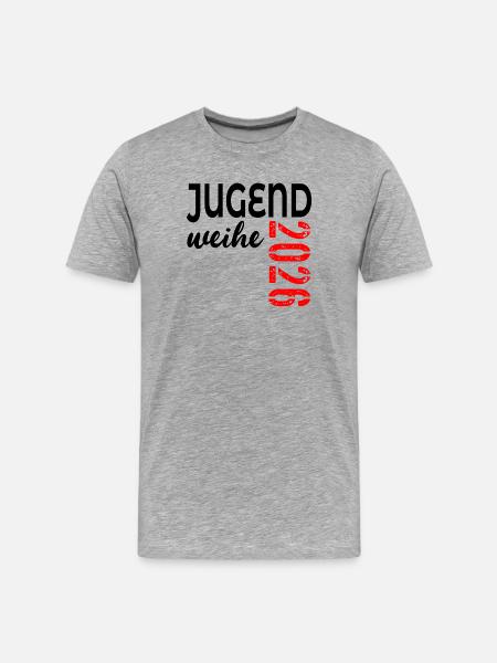 Geschenke zur Jugendweihe 2026 - Männer Premium Bio T-Shirt - Grau meliert
