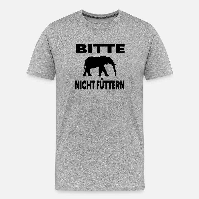 Elefant - Männer Premium Bio T-Shirt - Grau meliert