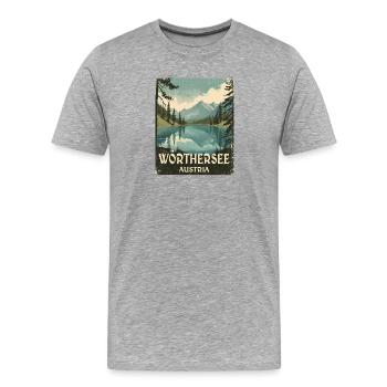 Lac de Wörthersee - T-shirt bio Premium Homme - gris chiné - Devant - Damien (186cm)