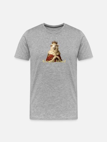 King of Wool - Men's Premium Organic T-Shirt - heather grey