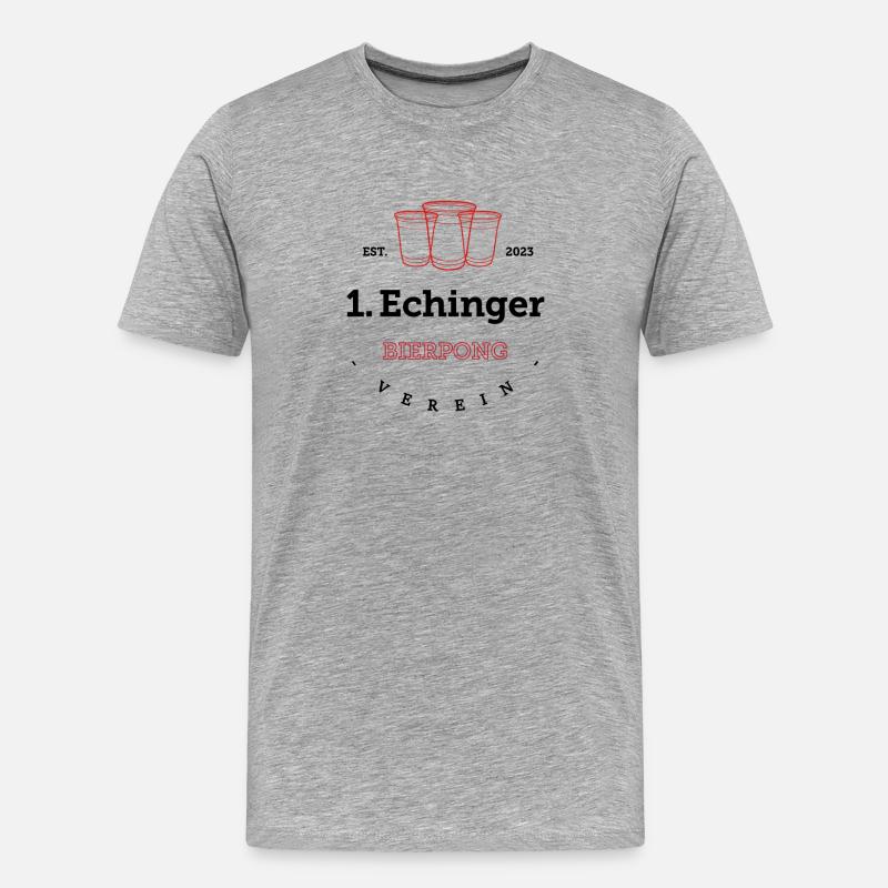1.EBV Logo - Männer Premium Bio T-Shirt - Grau meliert