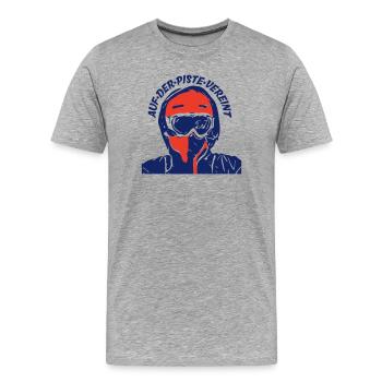 On the slopes united - Logo - Men's Premium Organic T-Shirt - heather grey - Front - Damien (186cm)