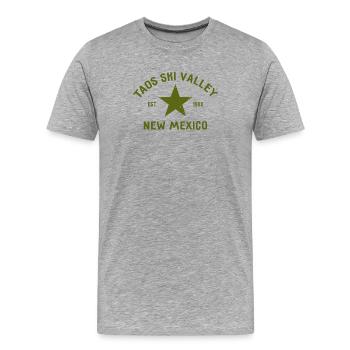 Taos Ski Valley - Nouveau-Mexique - États-Unis - Amérique - T-shirt bio Premium Homme - gris chiné - Devant - Damien (186cm)