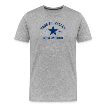 Taos Ski Valley - Nouveau-Mexique - États-Unis - Amérique - T-shirt bio Premium Homme - gris chiné - Devant - Damien (186cm)