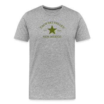 Taos Ski Valley - Nouveau-Mexique - États-Unis - Amérique - T-shirt bio Premium Homme - gris chiné - Devant - Damien (186cm)