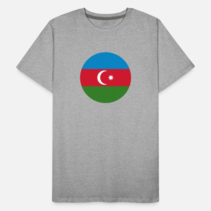 Azerbaijan round flag Men's Premium Organic T-Shirt