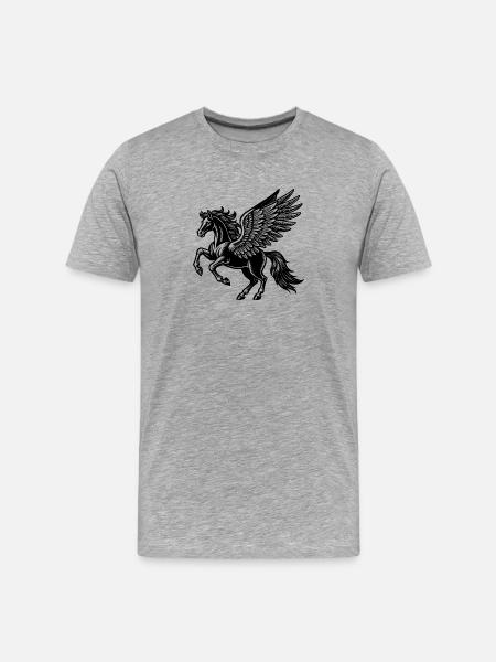 Pegasus - Men's Premium Organic T-Shirt - heather grey