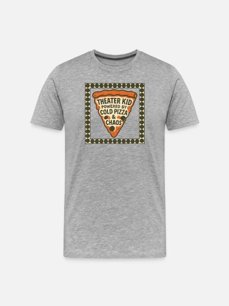 Theater Kid Pizza Chaos - Men's Premium Organic T-Shirt - heather grey