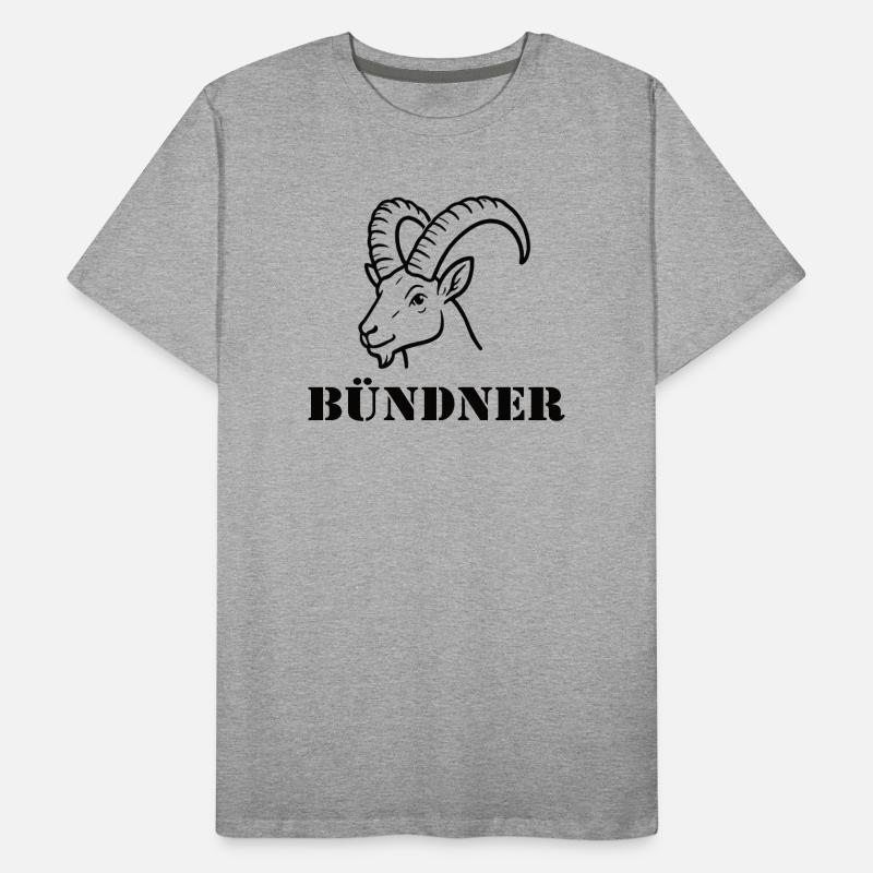 Graubünden Alpine Bock Men's Premium Organic T-Shirt