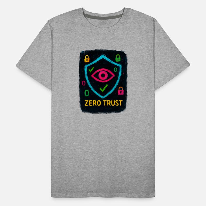 Cybersecurity: Zero Trust Men's Premium Organic T-Shirt